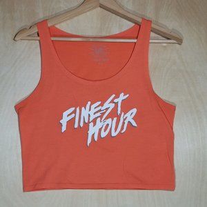 Finest Hour Sleeveless Crop Top Tank Top Shirt Tee T-shirt Women's M/L